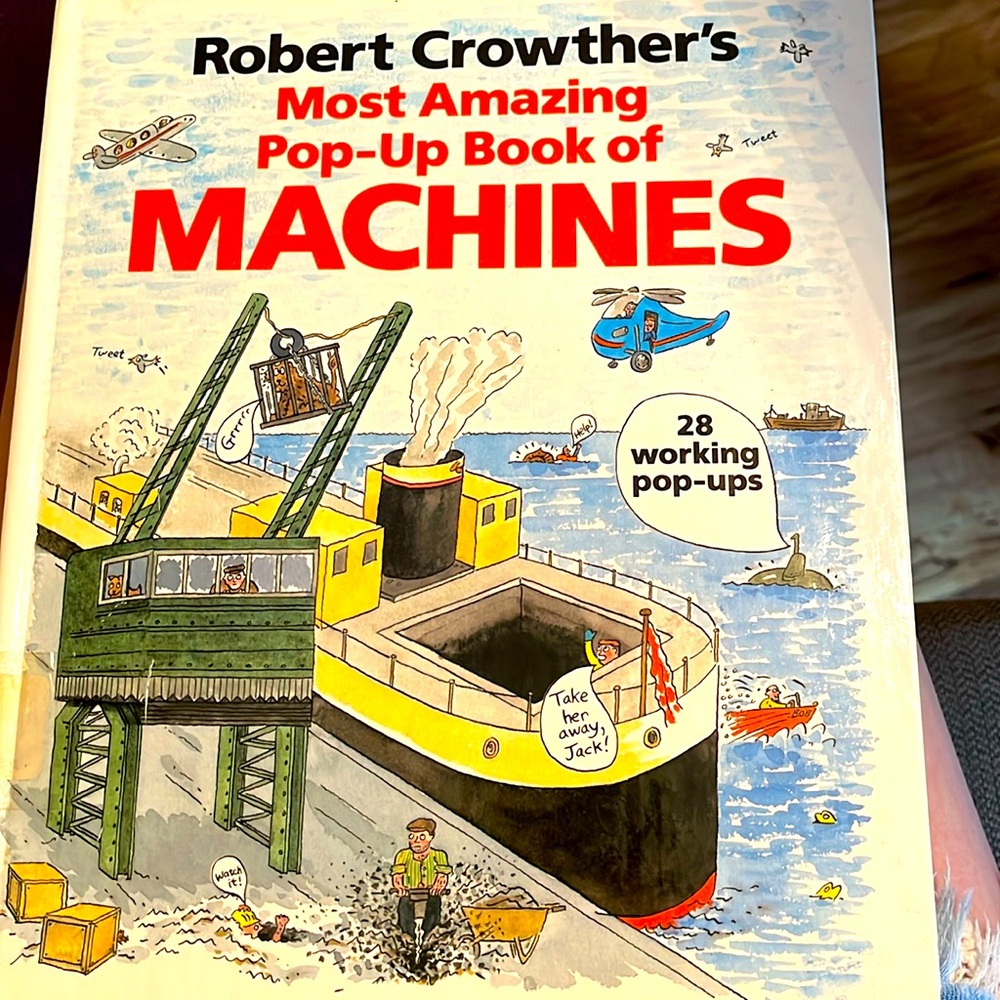Robert Crowther's Pop-up Machines book 28 Amazing Pop-ups, moving parts EUC